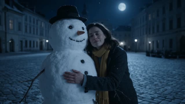 Saffron leans on snowman preview